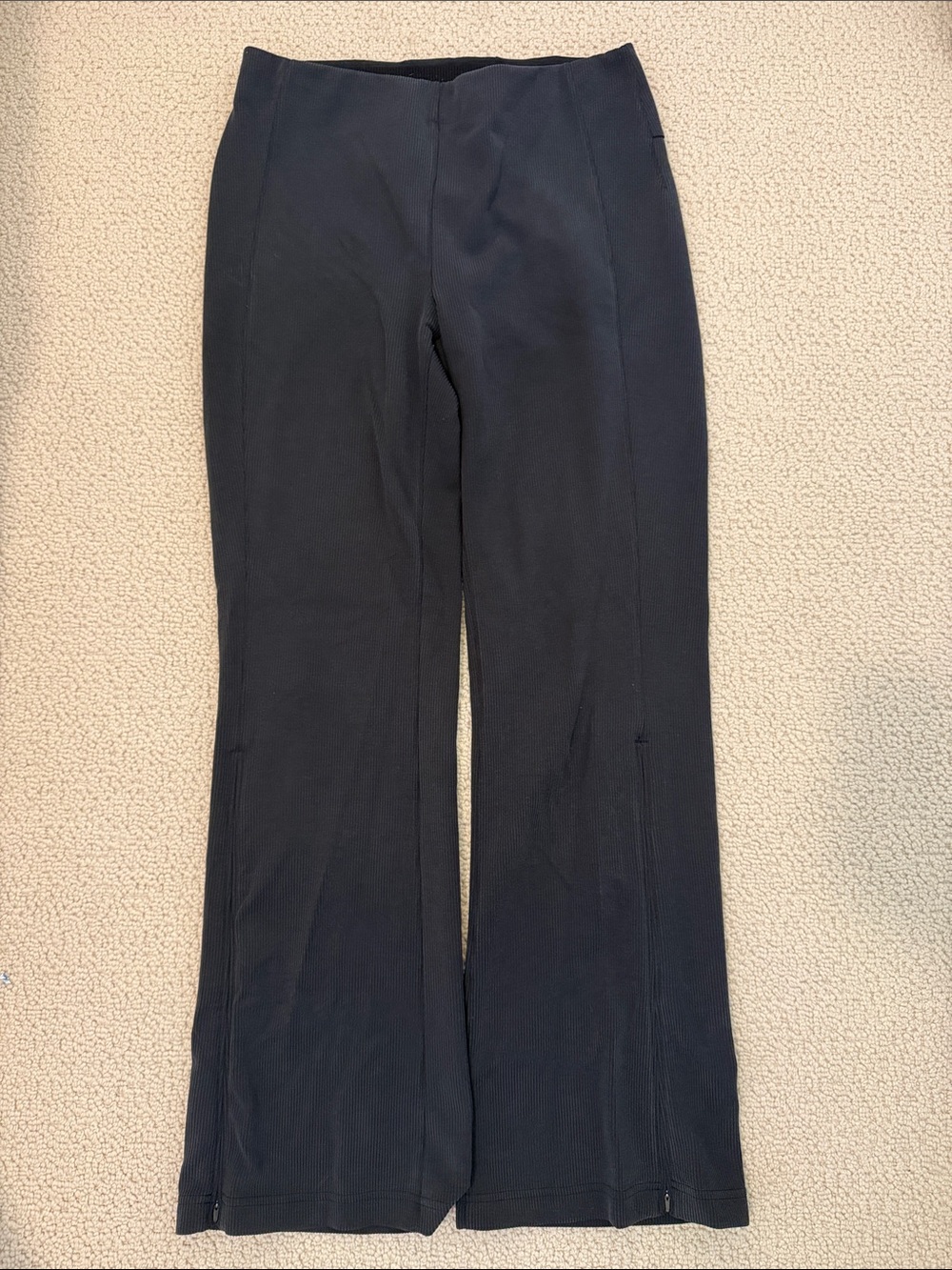 Lulu Ribbed Flare Sweatpants